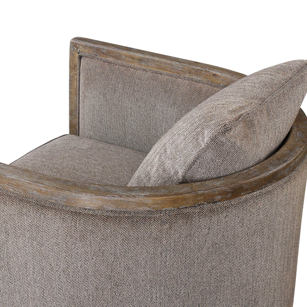 Viaggio Chenille Accent Chair Gray - Light Brown by Uttermost - View 7