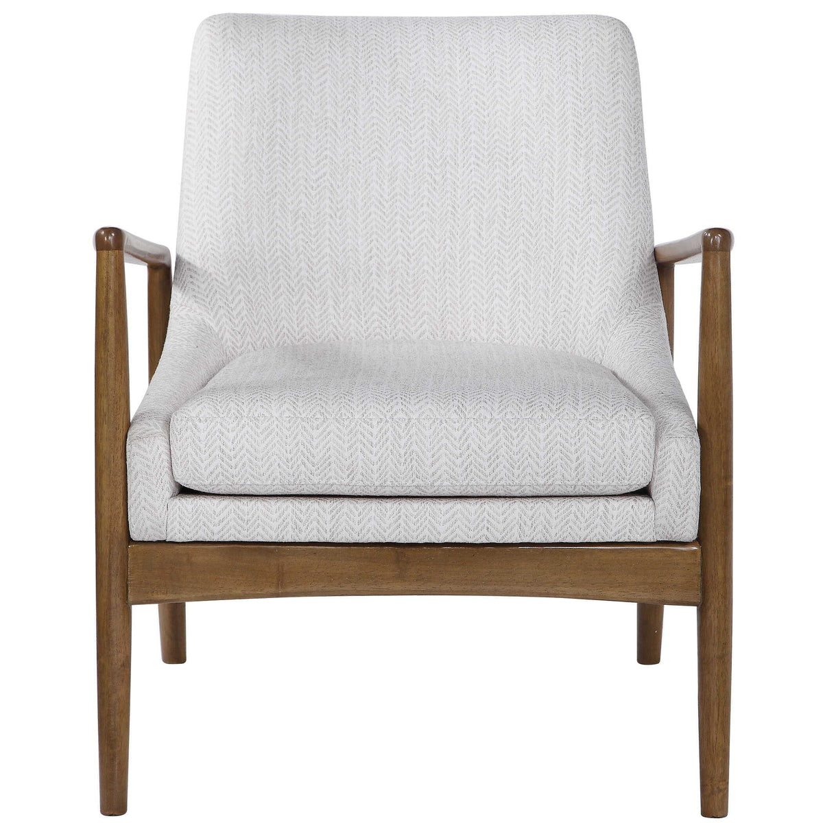 Bev Accent Chair - White / Dark Brown by Uttermost - View 1