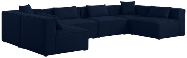 Cube - Modular Sectional 6 Piece - Navy | Home Elegance USA