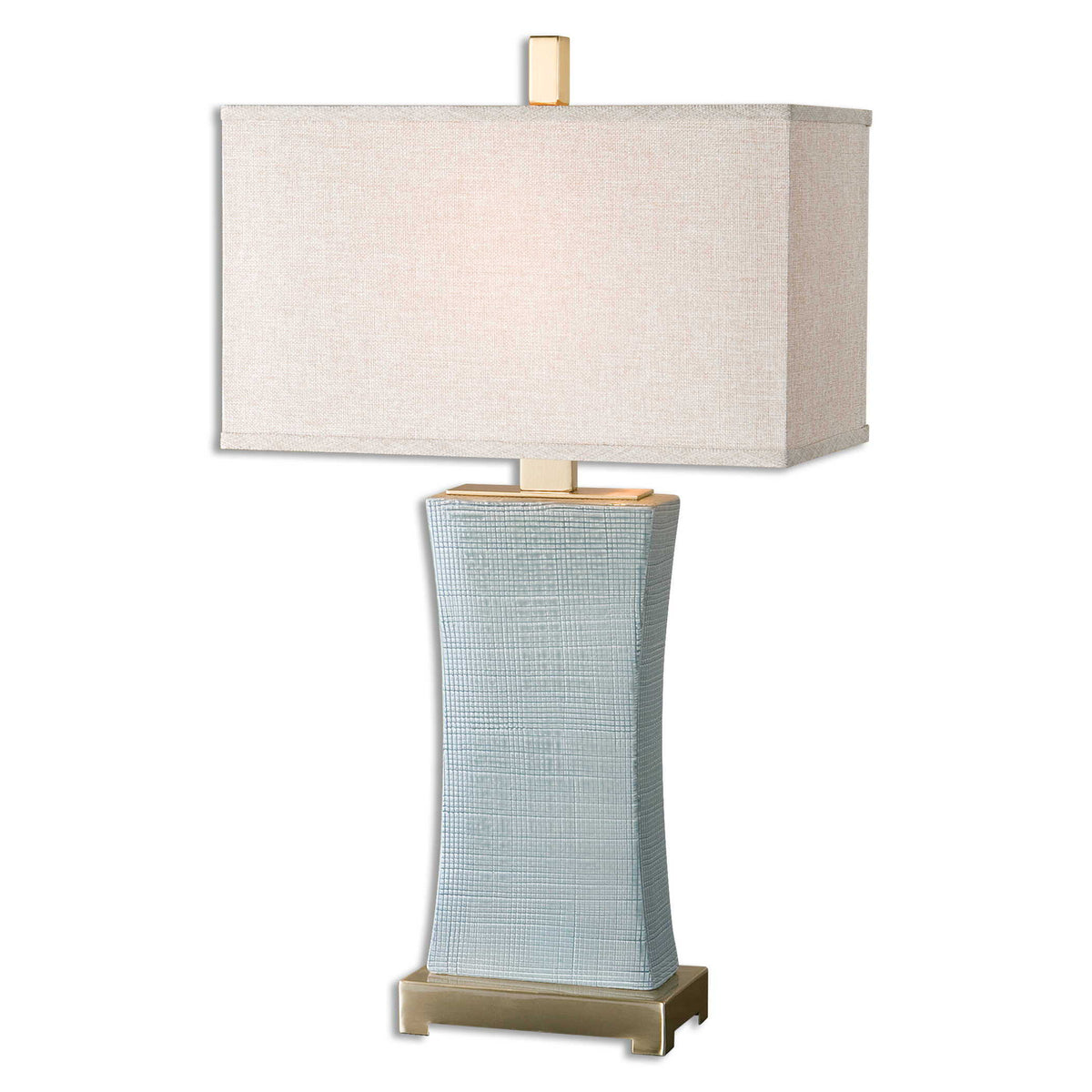 Cantarana Table Lamp Blue Gray - Light Blue / Beige by Uttermost - View 1