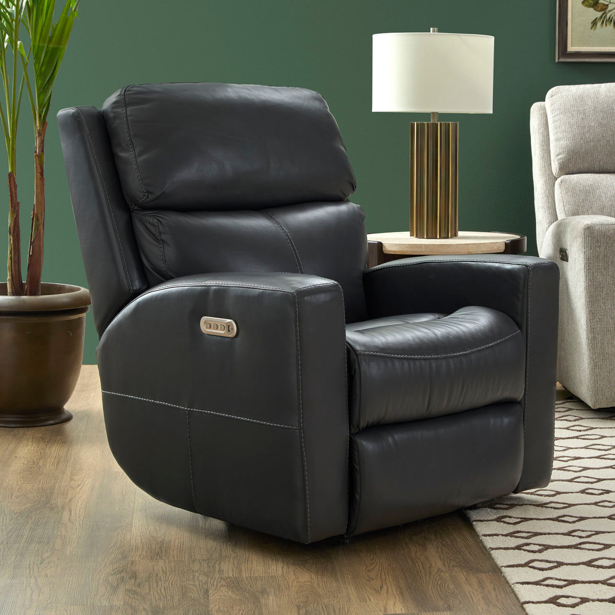 Score Leather Power Recliner With Power Headrest & Lumbar | Flexsteel