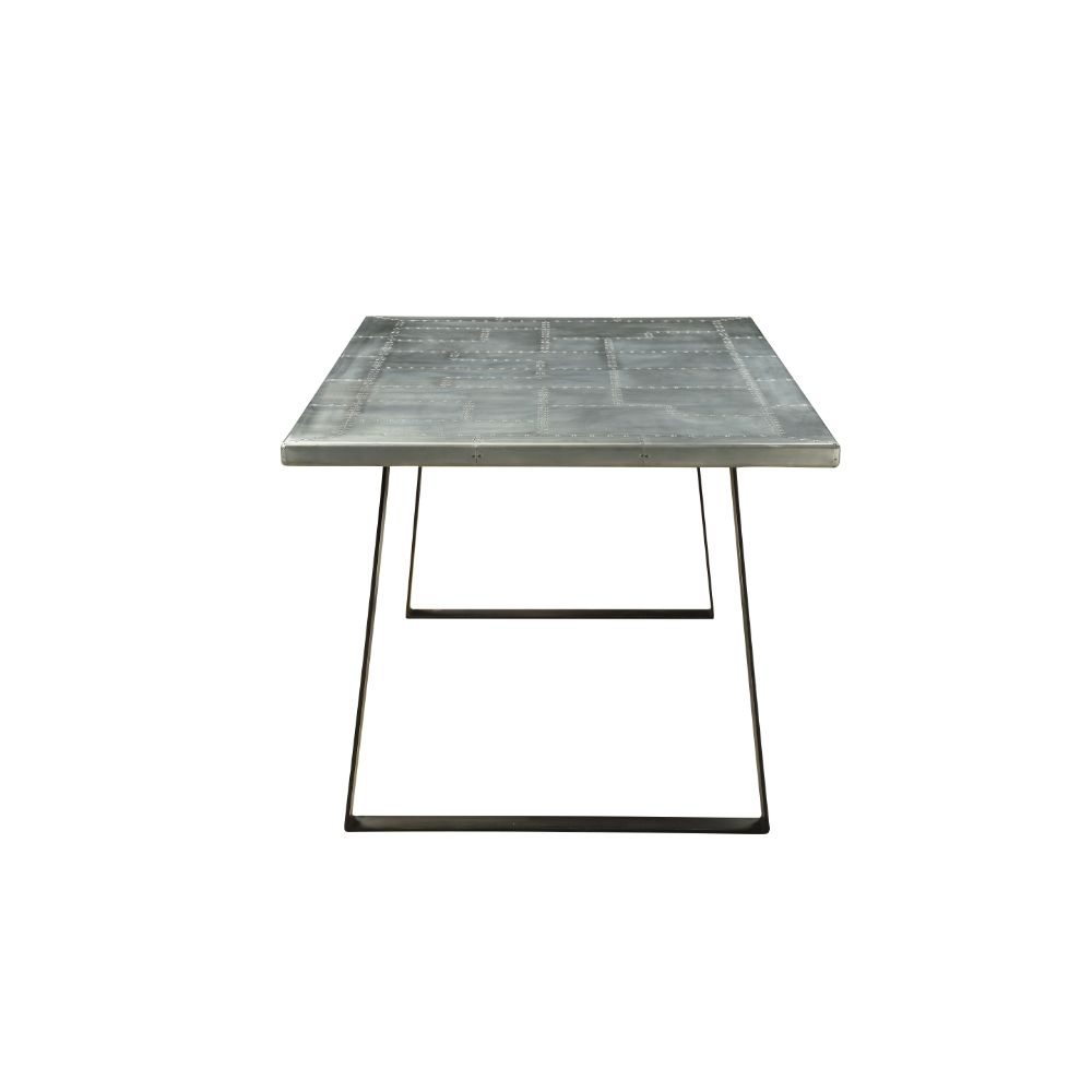 Acme - Kaylia Dining Table 70105 Aluminum & Gunmetal Finish
