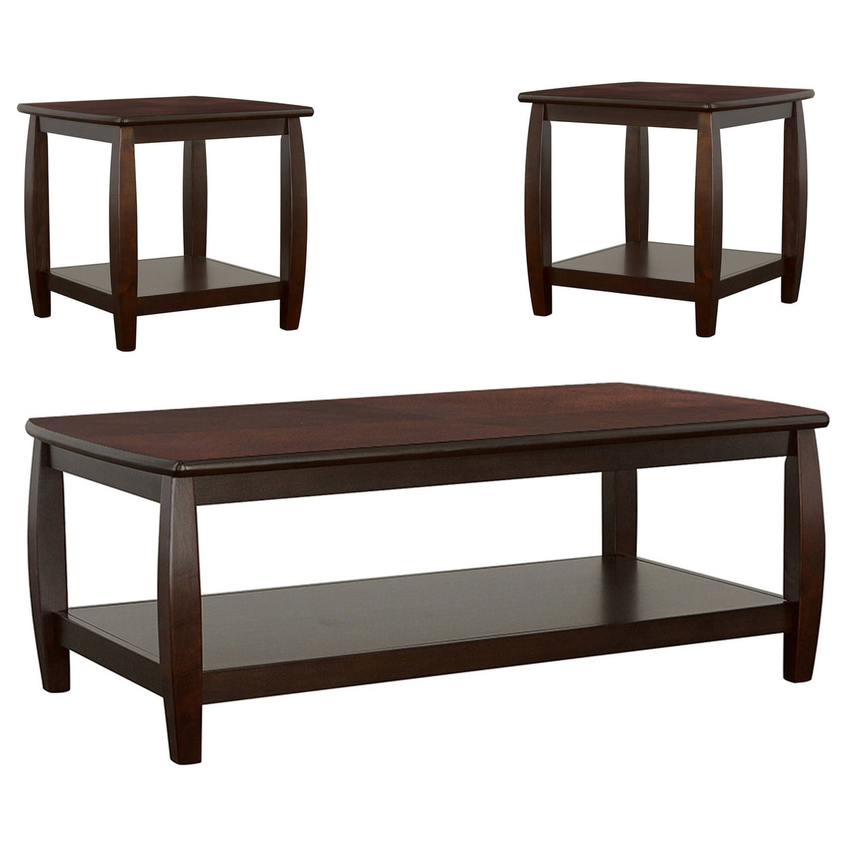 3 Pc Coffee Table Set - Dixon 3 - piece Coffee Table Set Espresso | Coaster | Home Elegance USA