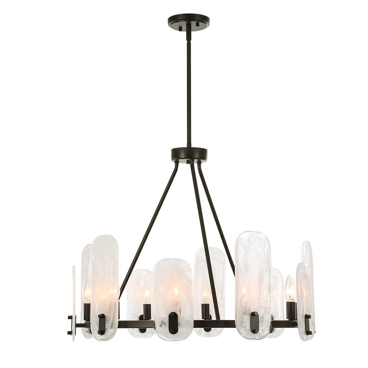 Ellipse 10 Light Chandelier - Bronze by Uttermost - View 7
