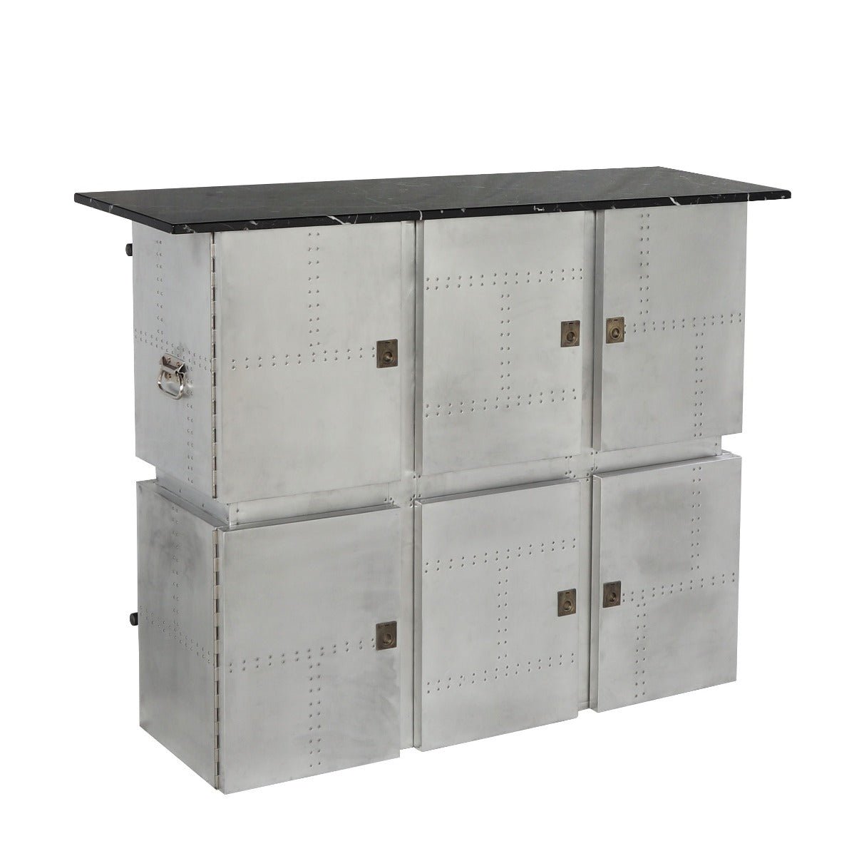 Brancaster Bar Table W/Marble Top 70450 Marble Top & Aluminum | Acme | Home Elegance USA