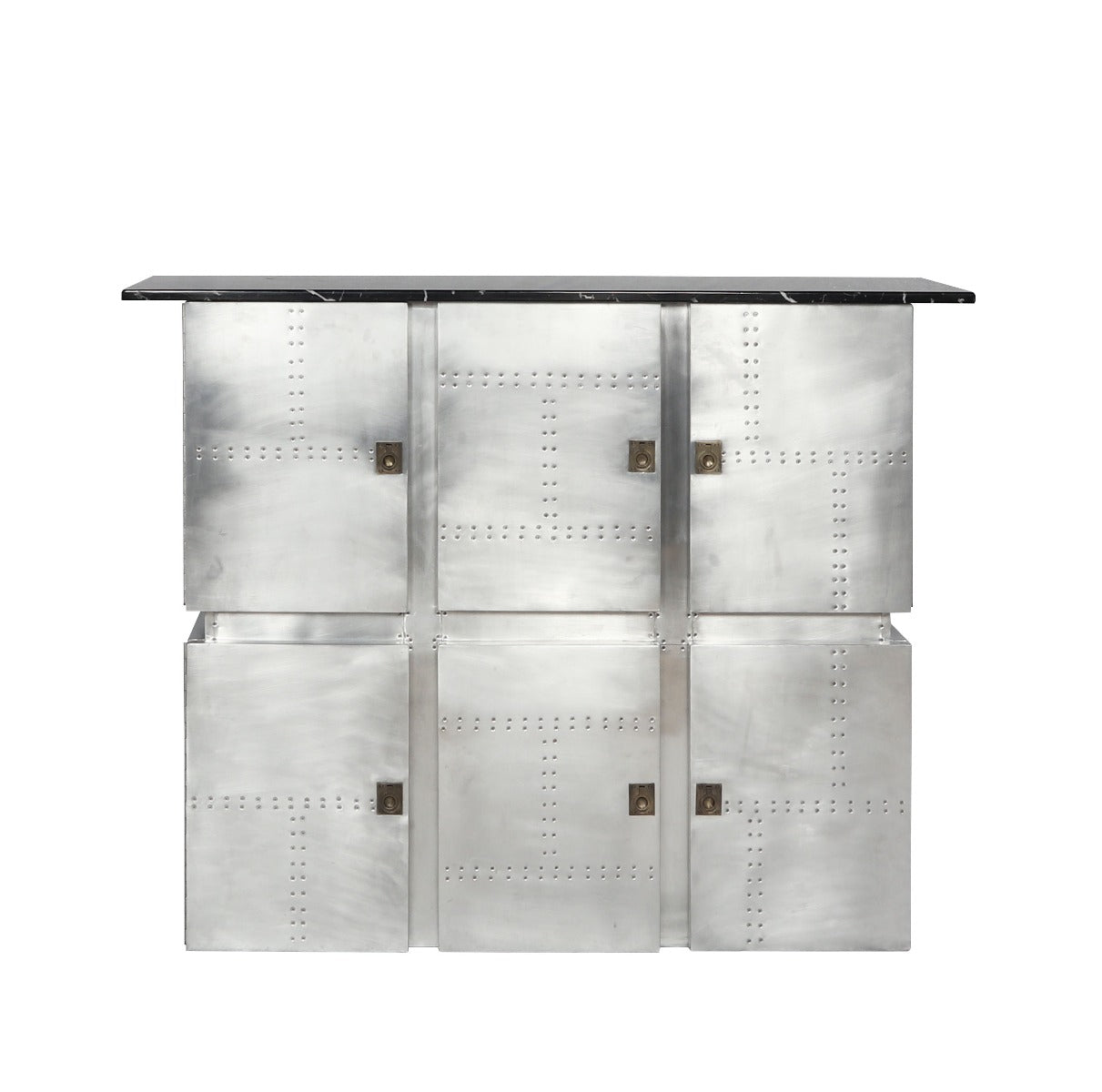 Brancaster Bar Table W/Marble Top 70450 Marble Top & Aluminum | Acme | Home Elegance USA