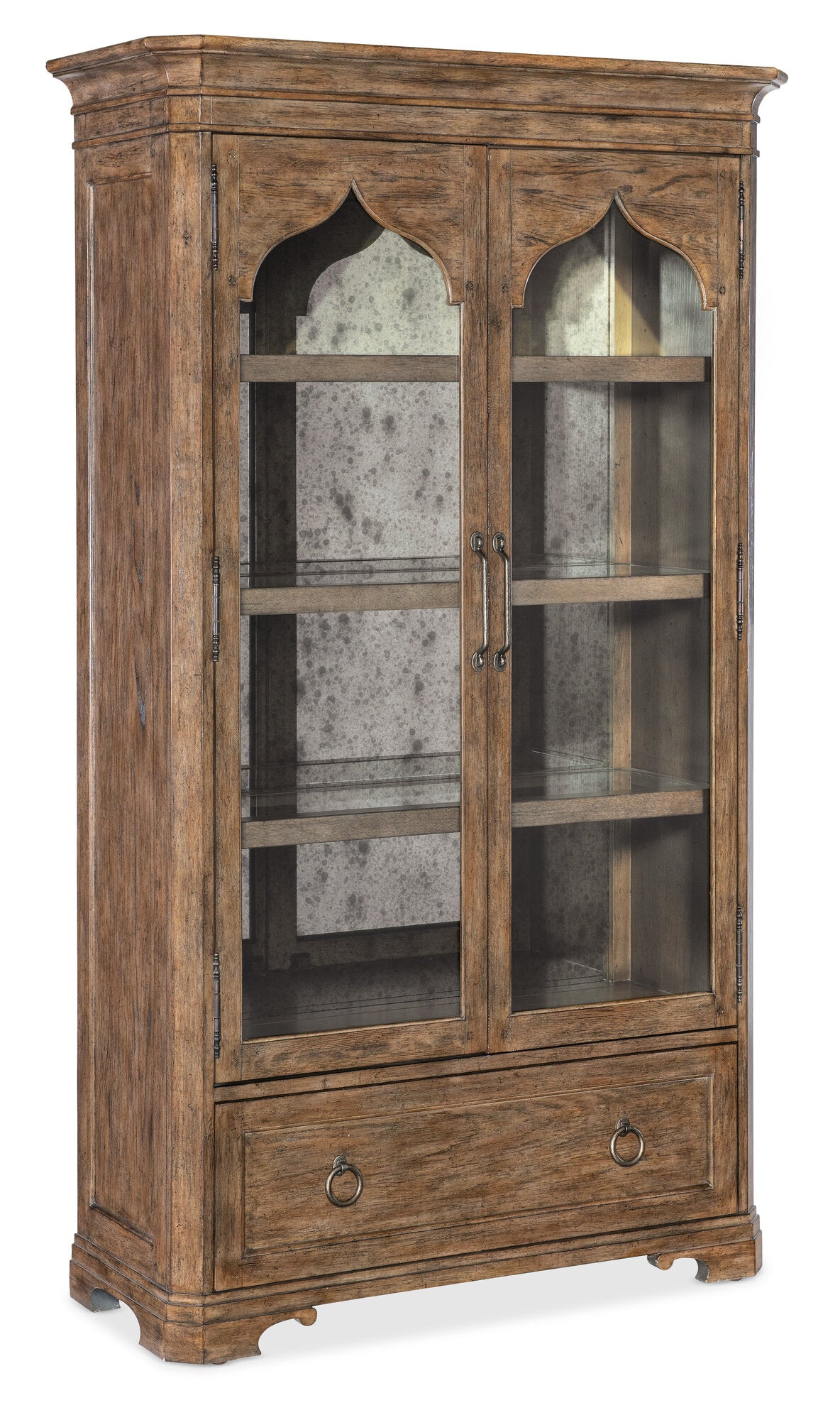Vinca Carved Cabinet by M in Mahogany Solids & Mirrored Glass