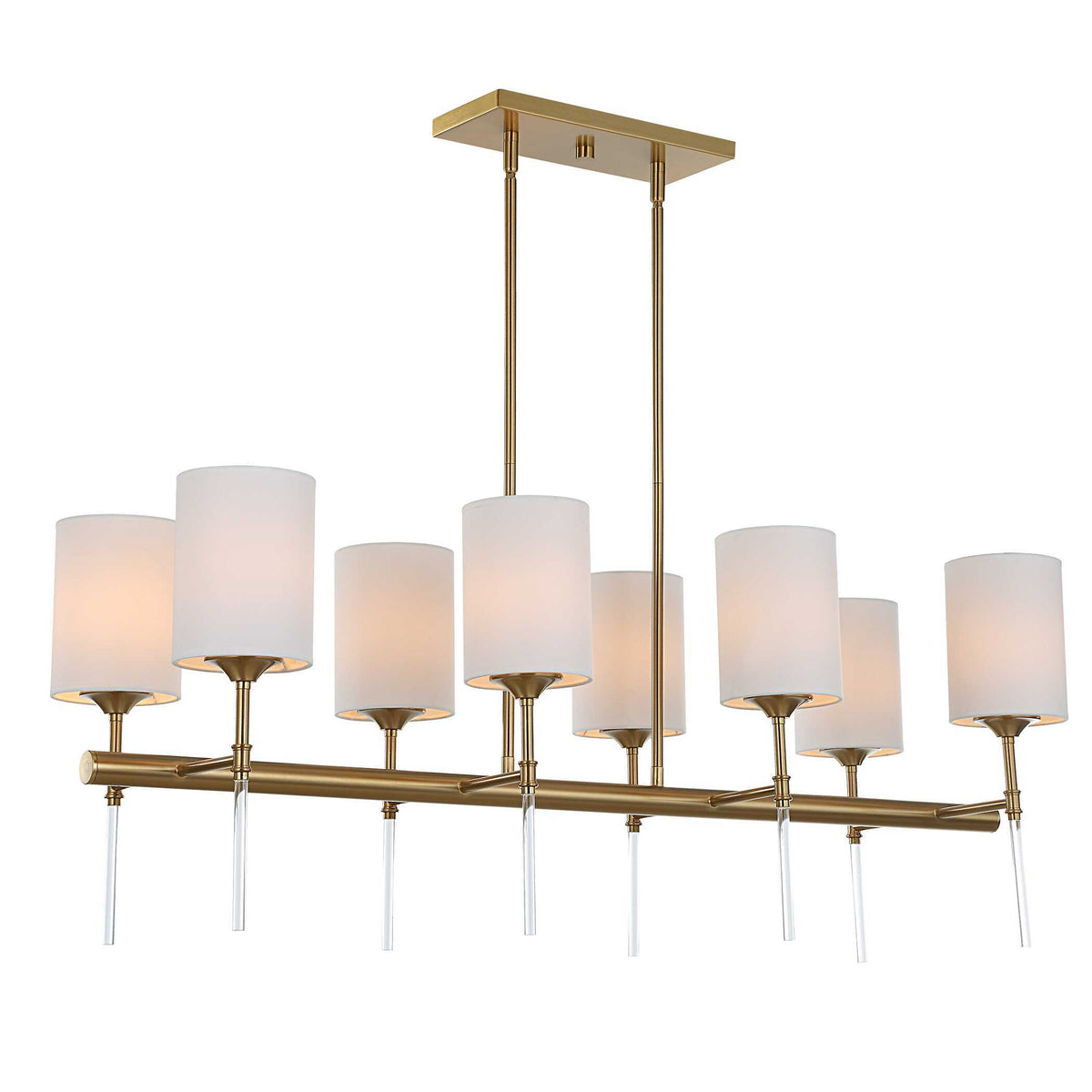 Awyr 8 Light Linear Chandelier - Bronze by Uttermost - View 6