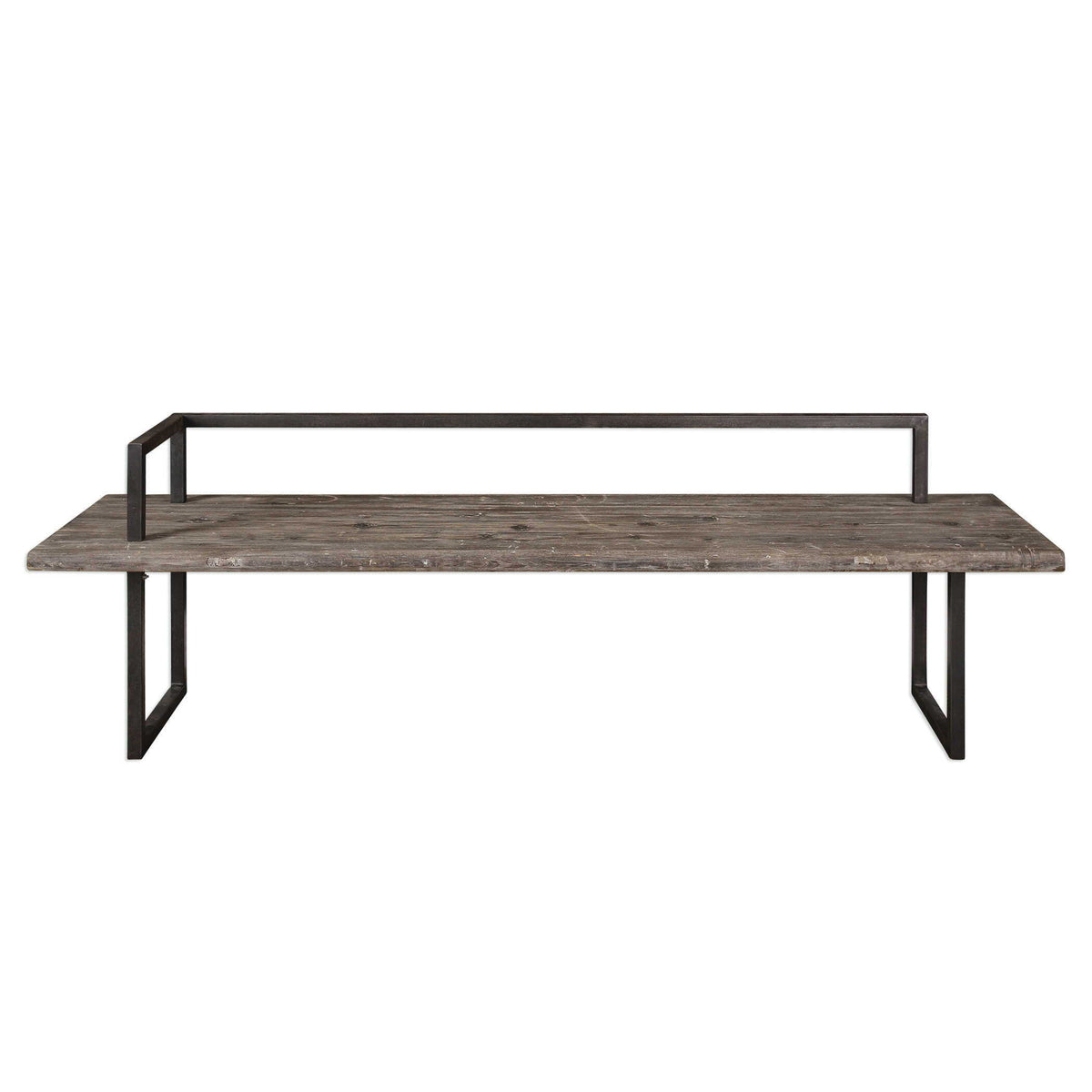 Herbert Reclaimed Wood Bench - Light Brown / Black by Uttermost - View 1