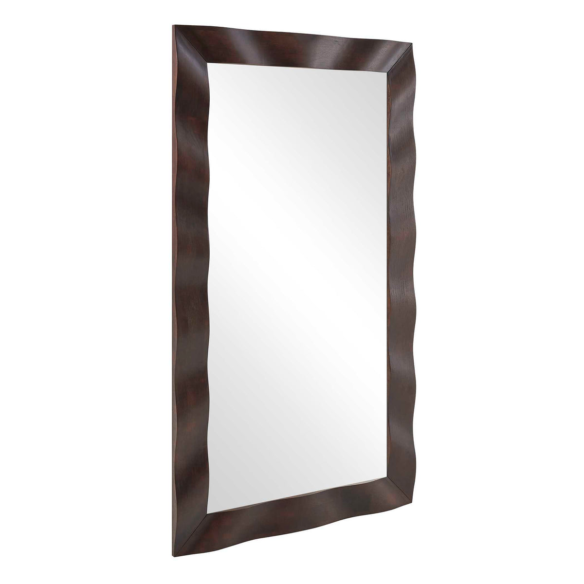 Wrinkle Wavy Wood Mirror Woodtone - Dark Brown by Uttermost - View 4