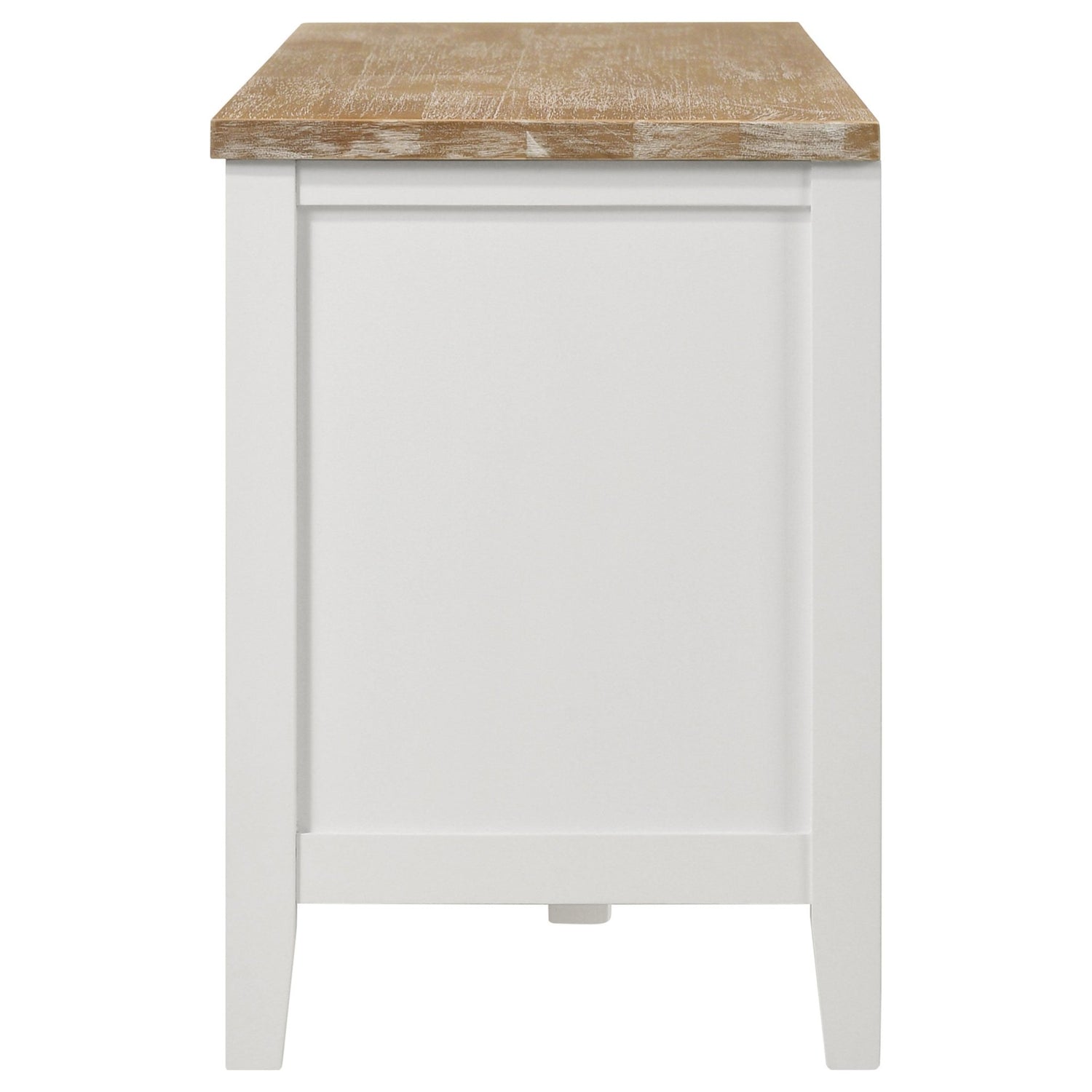 Angela 2 - door Wooden 67" TV Stand Brown and White | Coaster | Home Elegance USA