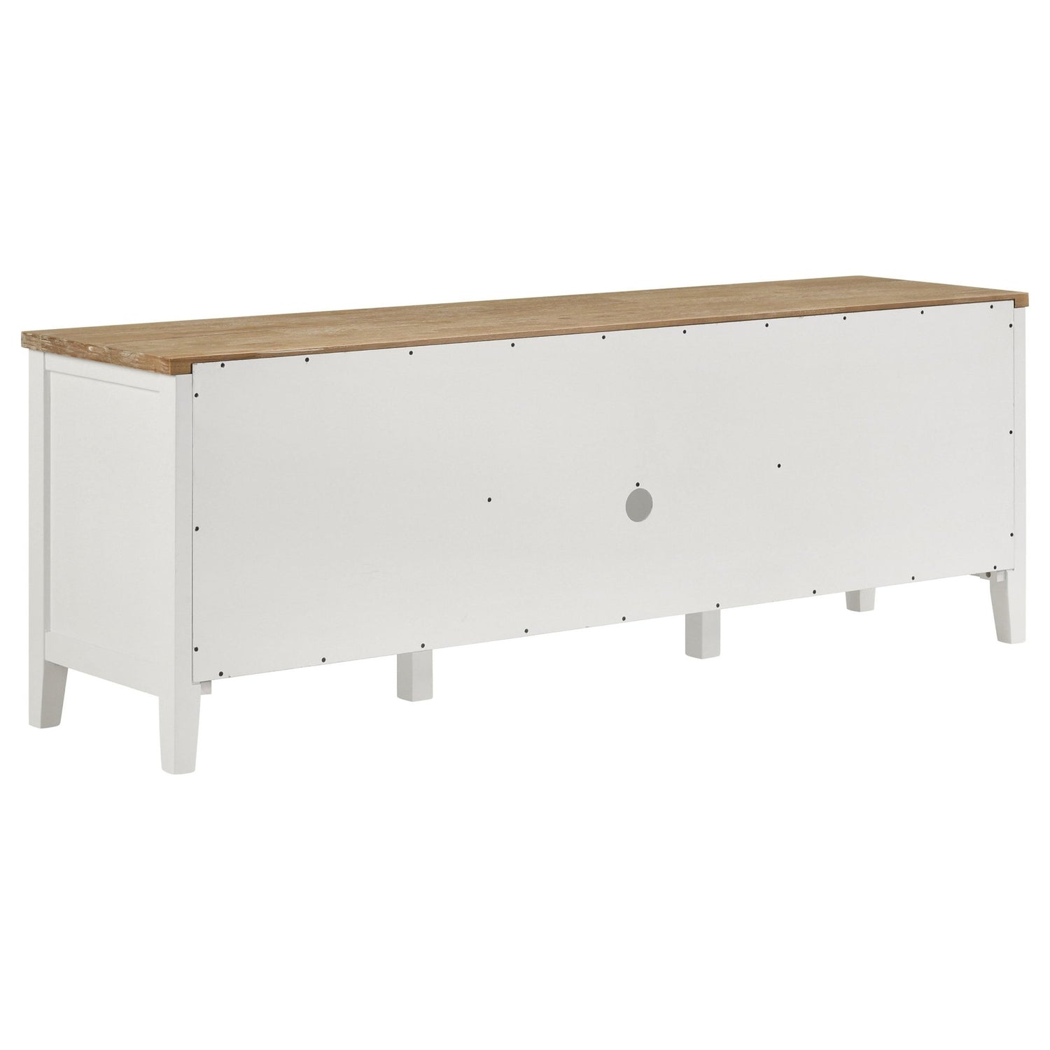 Angela 2 - door Wooden 67" TV Stand Brown and White | Coaster | Home Elegance USA