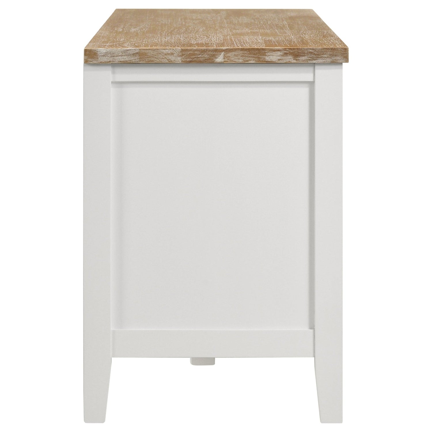 Angela 2 - door Wooden 67" TV Stand Brown and White | Coaster | Home Elegance USA