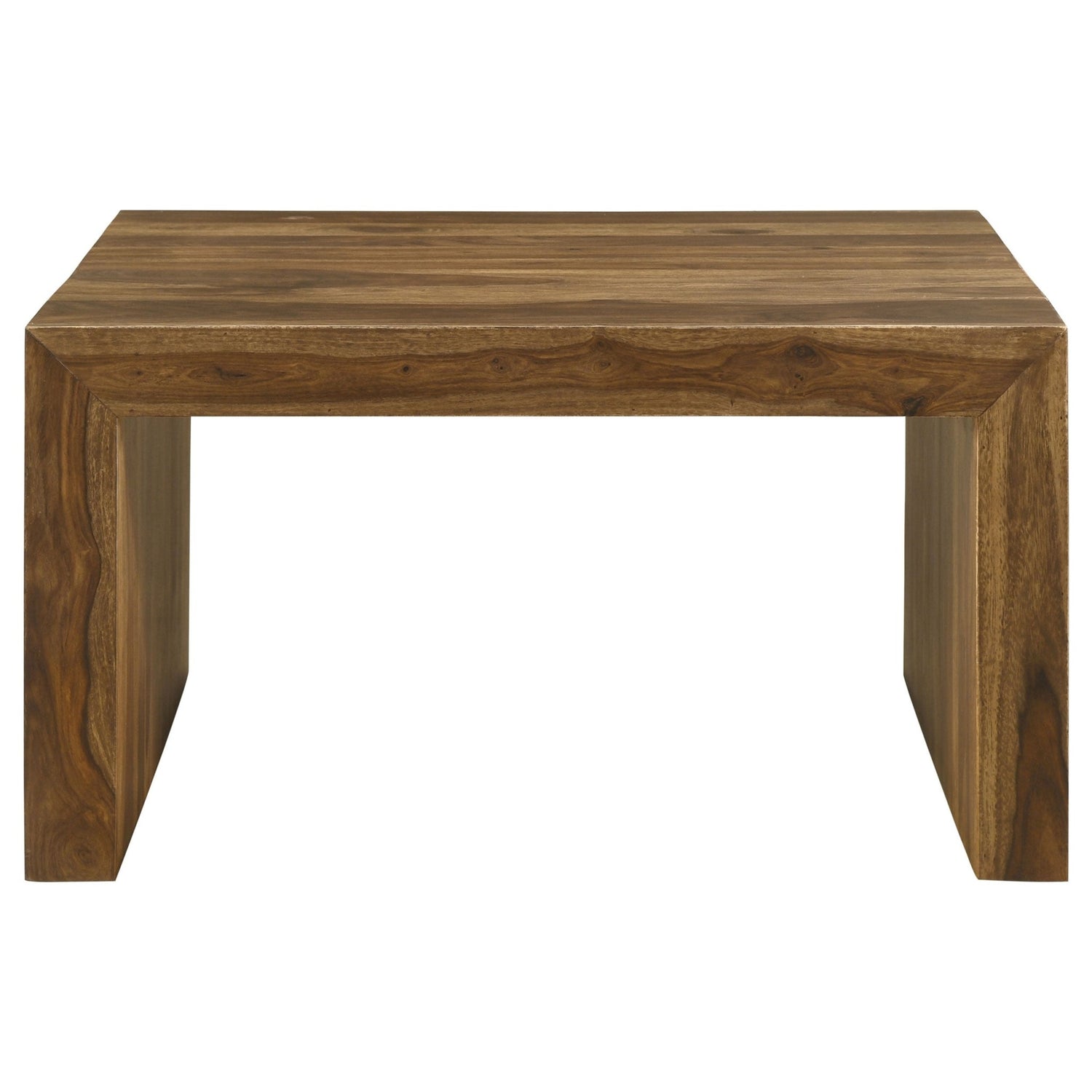 Coffee Table - Odilia Square Solid Wood Coffee Table Auburn