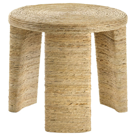 Artina Woven Rattan Round End Table Natural Brown | Coaster | Home Elegance USA