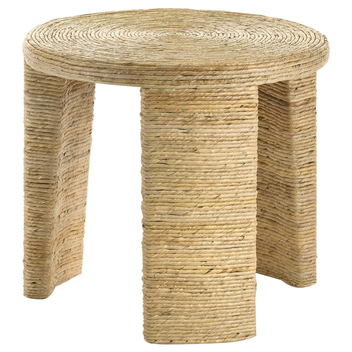 Artina Woven Rattan Round End Table Natural Brown | Coaster | Home Elegance USA