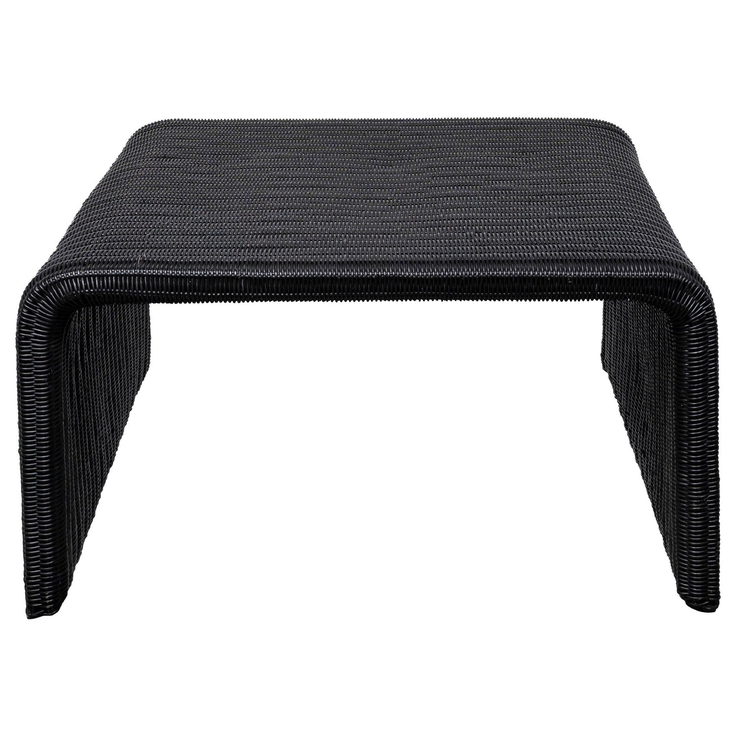 Cahya Woven Rattan Square Coffee Table Black | Coaster | Home Elegance USA