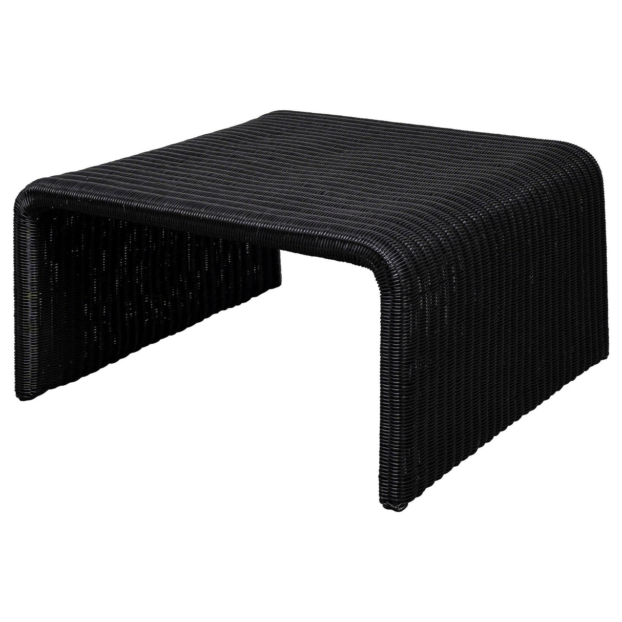 Cahya Woven Rattan Square Coffee Table Black | Coaster | Home Elegance USA