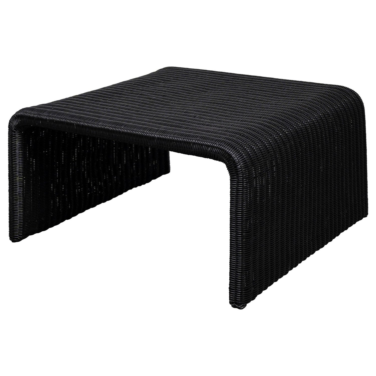 Cahya Woven Rattan Square Coffee Table Black | Coaster | Home Elegance USA