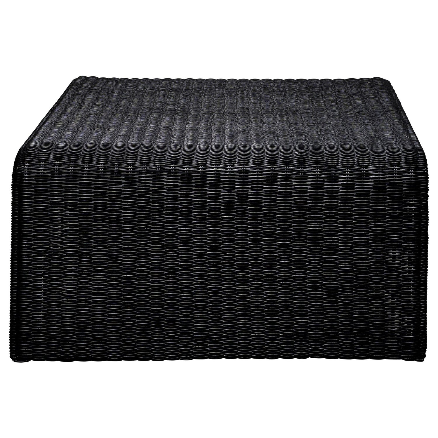 Cahya Woven Rattan Square Coffee Table Black | Coaster | Home Elegance USA