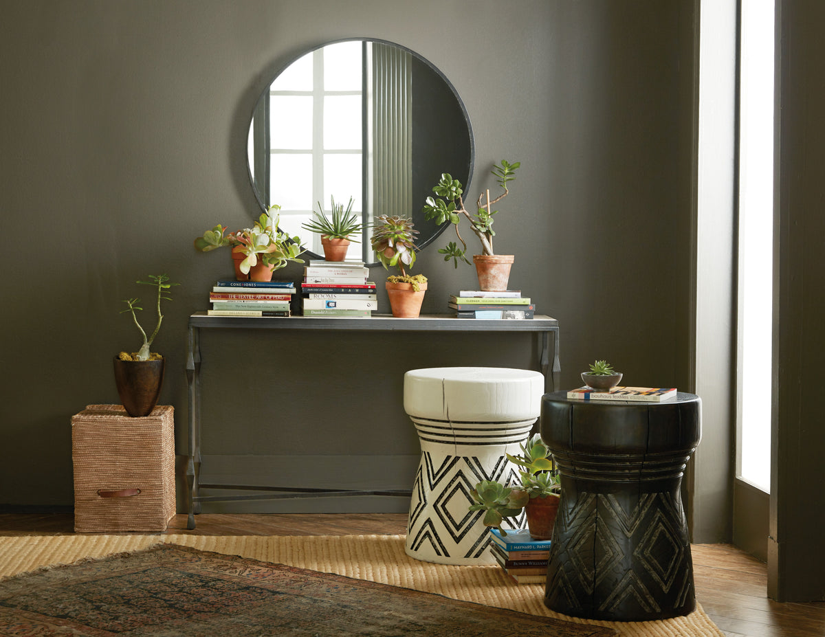 Commerce And Market Carved Stump Side Table - Black by Hooker Furniture - View 5