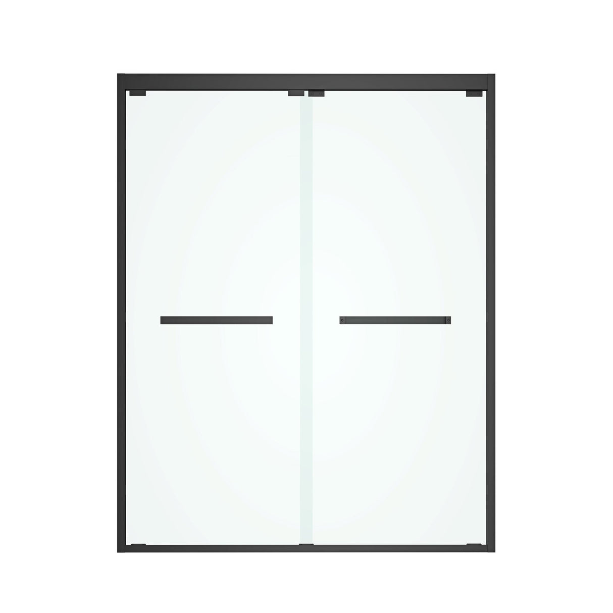 60 in. W x 76 in. HSliding Framed Shower Door in Black Finish with Clear Glass | Home Elegance USA