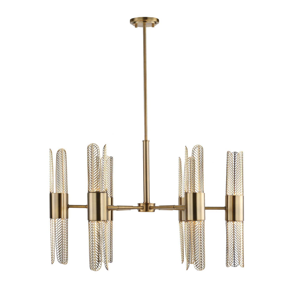 Cret 12 Light Brass Chandelier - Bronze by Uttermost - View 5