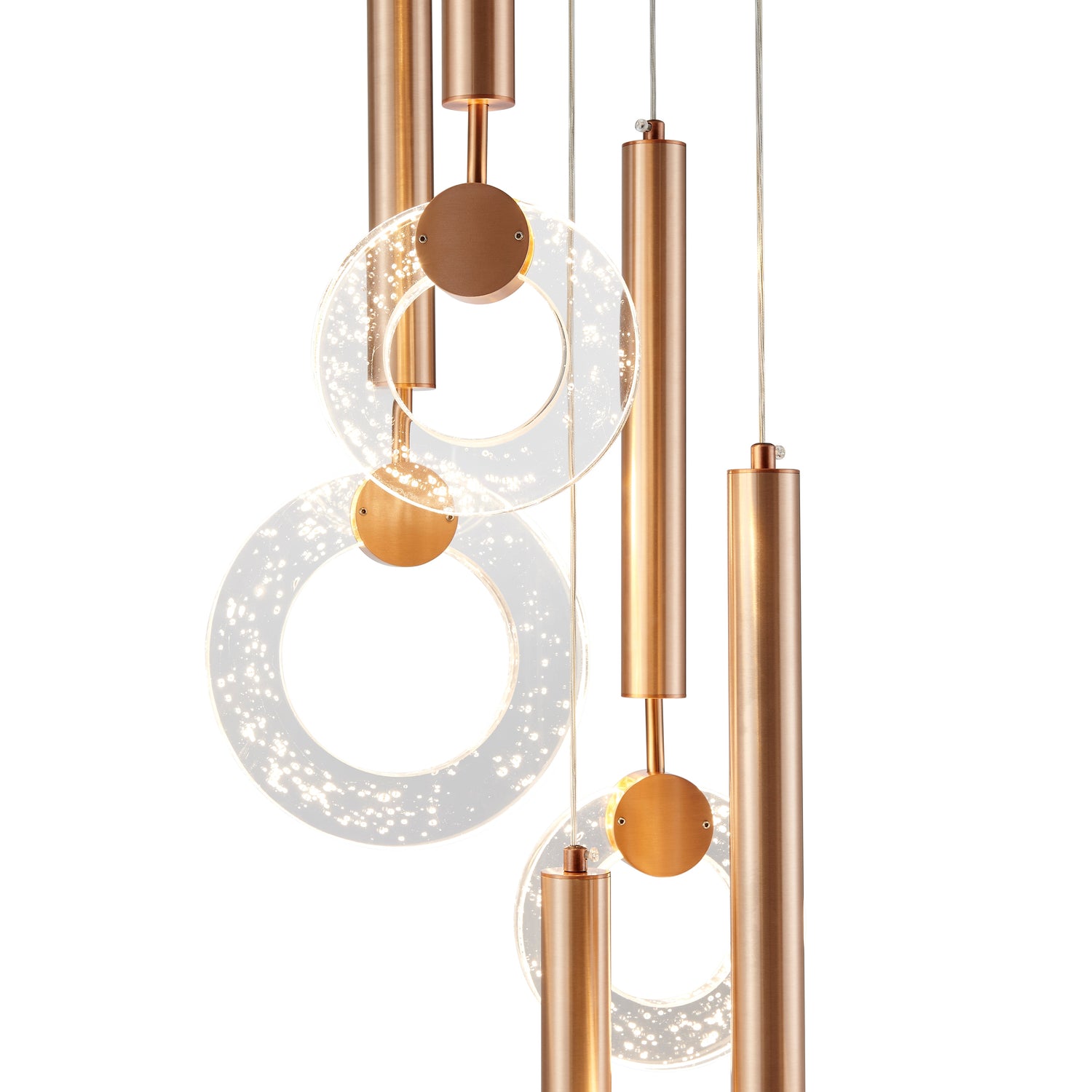 Glitter Rings Flush Chandelier // Bronze  | Finesse - Home Elegance USA