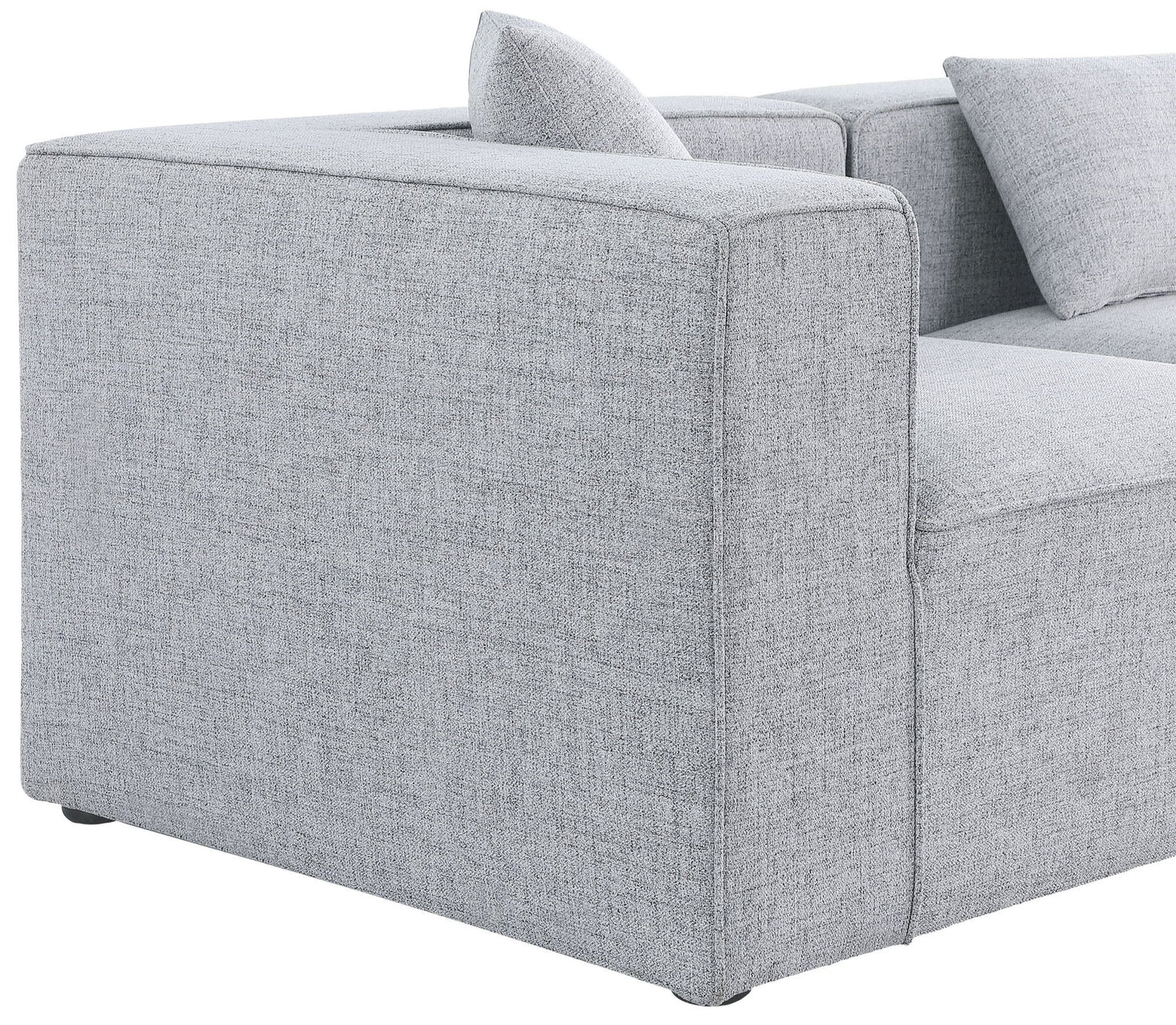 Cube - Modular Sectional 5 Piece - Gray - Fabric | Home Elegance USA