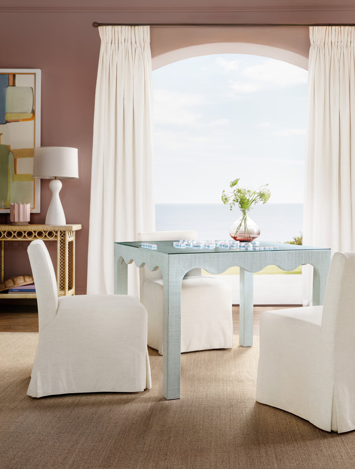 Commerce And Market Naomi Game Table - Light Blue | Hooker Furniture