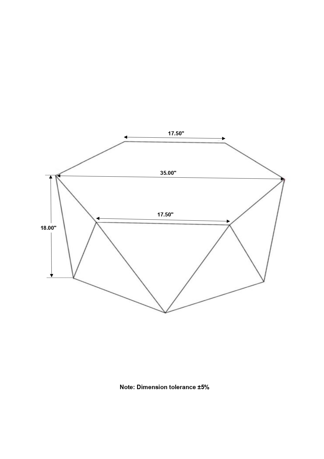 Coffee Table - Zalika Hexagonal Coffee Table Natural