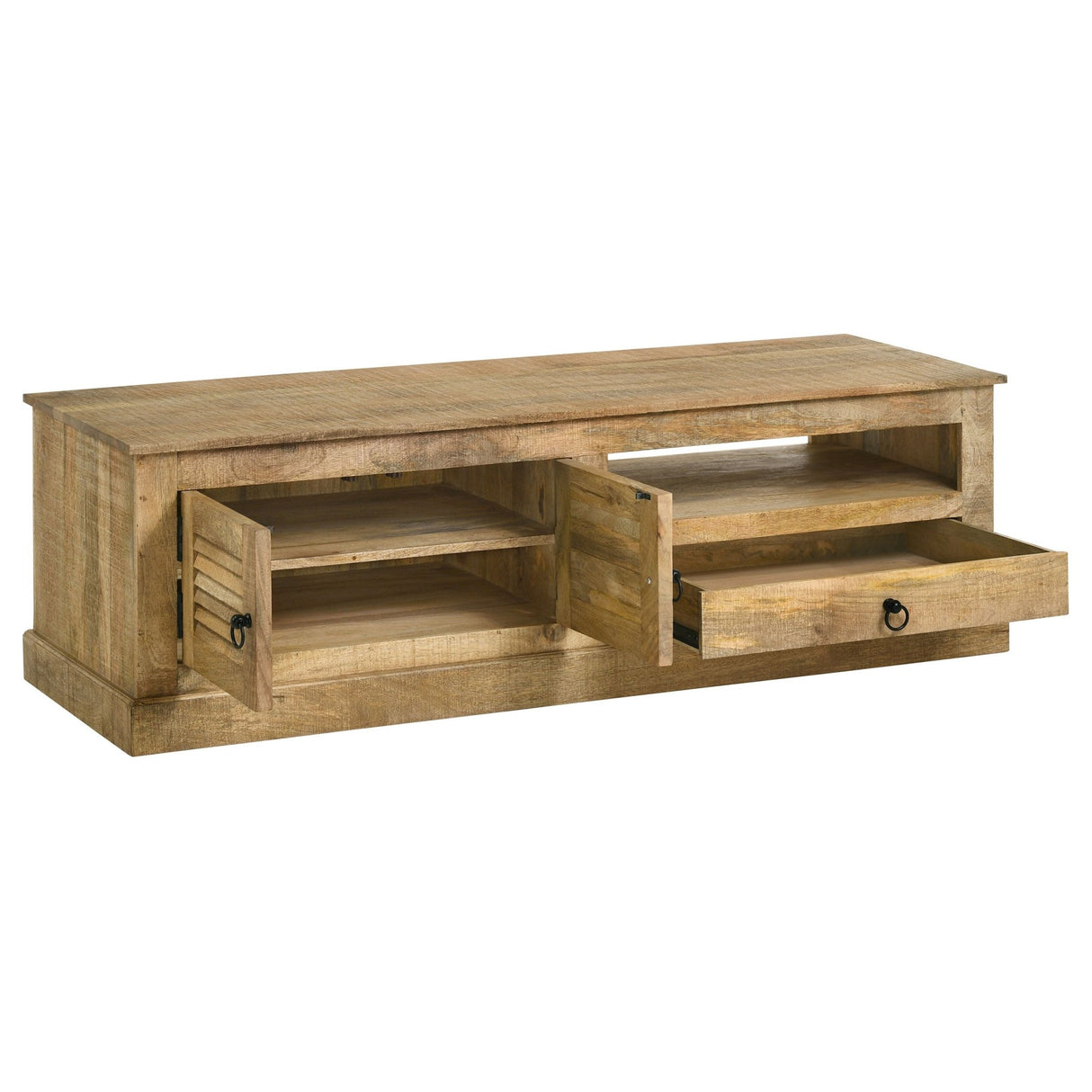 58" Tv Stand - Zabel 2 - door TV Console Natural | Coaster | Home Elegance USA