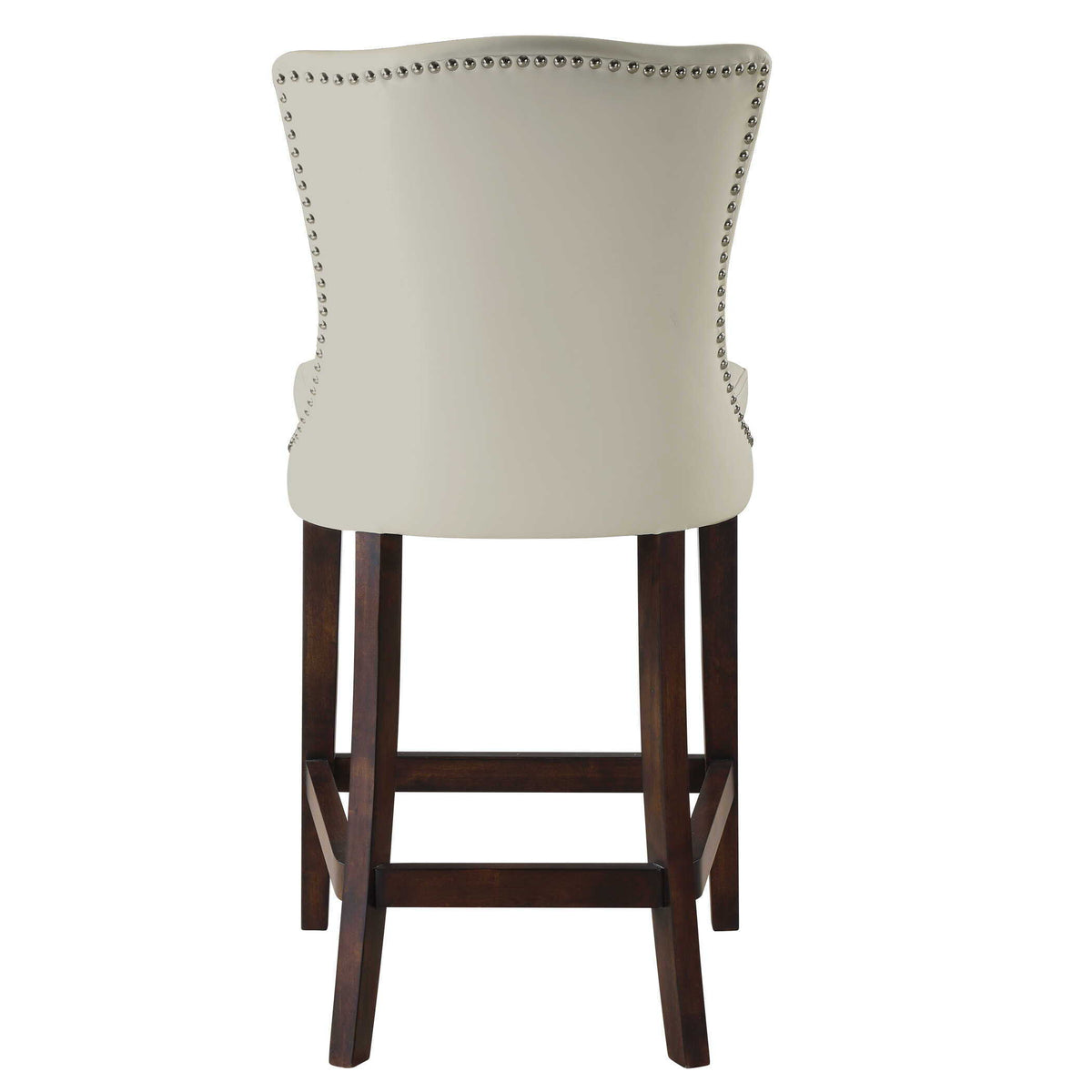 Dariela Counter Stool White - Beige / Dark Brown by Uttermost - View 6