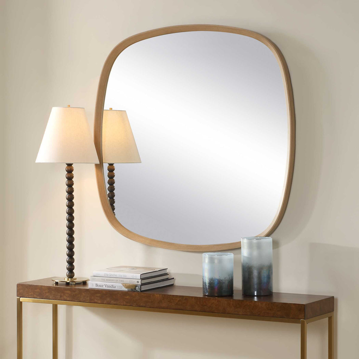 Novell Pinewood Mirror Woodtone - Light Brown by Uttermost - View 3