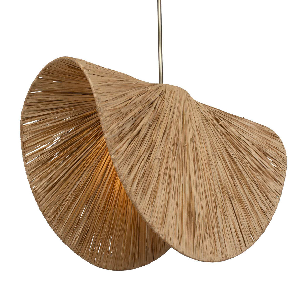 Bend 1 Light Raffia Pendant - Light Brown by Uttermost - View 3