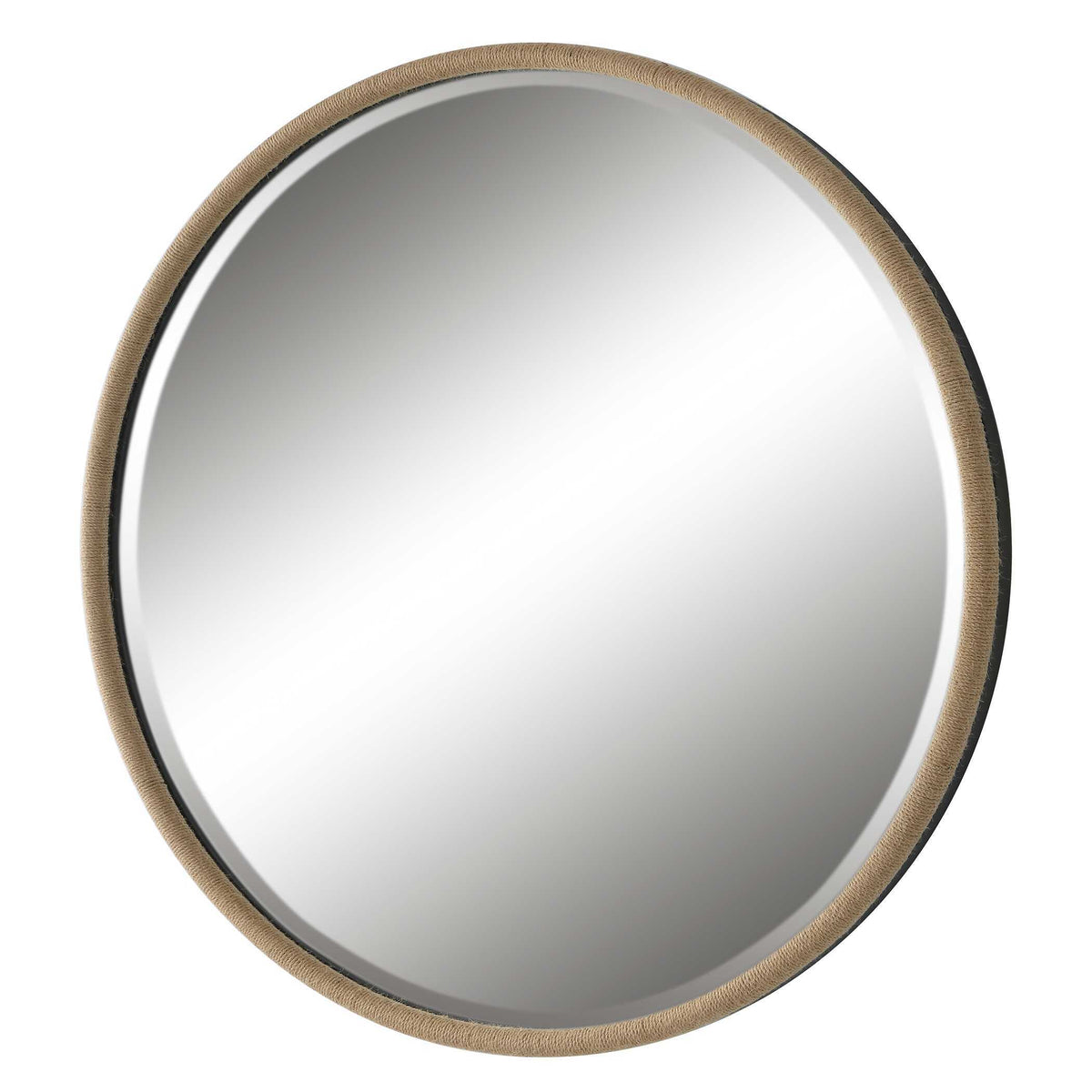 Ranchero Natural Rope Round Mirror - Light Brown by Uttermost - View 4