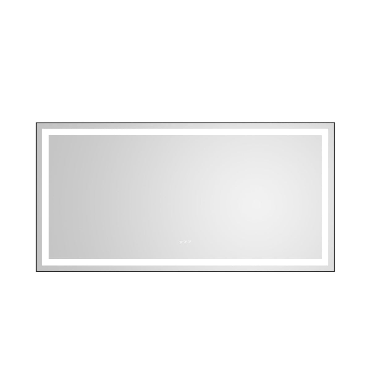 72 in. W x 36 in. H Black Framed LED Single Bathroom Vanity Mirror in Polished Crystal Bathroom Vanity LED Mirror with 3 Color Lights Mirror for Bathroom Wall Smart Lighted Vanity Mirror | Home Elegance USA