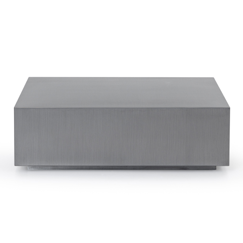 Modrest Anvil Modern Brushed Stainless Steel Coffee Table Vgvcct8368-S