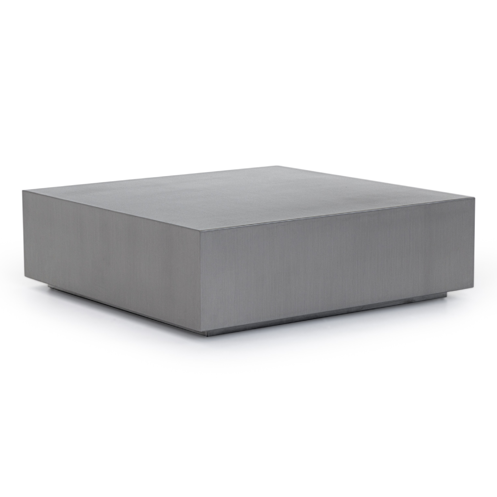Modrest Anvil Modern Brushed Stainless Steel Coffee Table Vgvcct8368-S