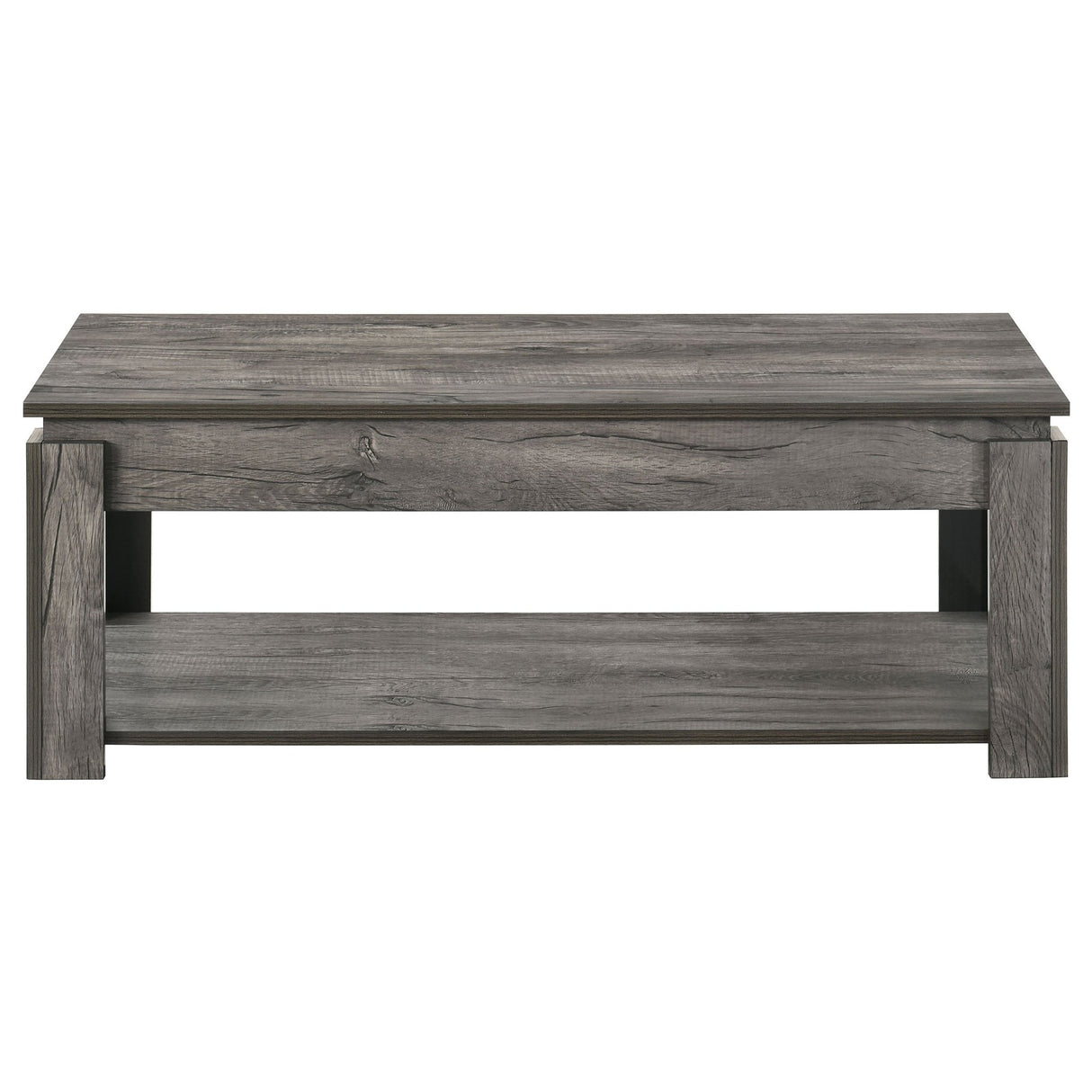 3 Pc Coffee Table Set - Donal 3 - piece Occasional Set with Open Shelves Weathered Grey | Coaster | Home Elegance USA
