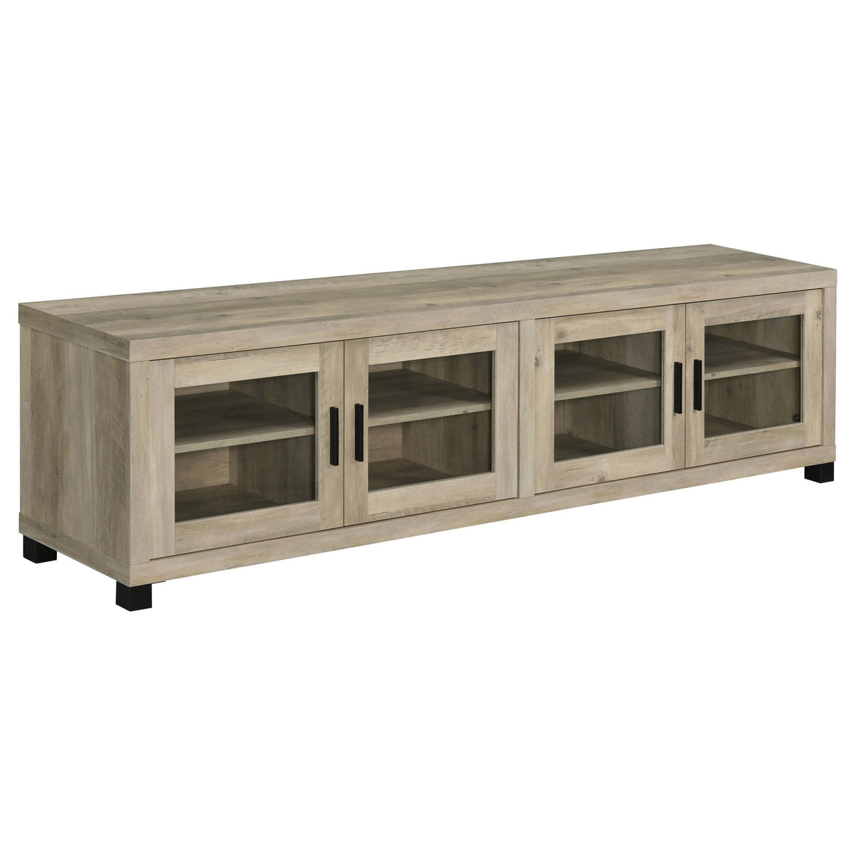 Sachin 3 - piece Entertainment Center With 79" TV Stand Antique Pine | Coaster | Home Elegance USA