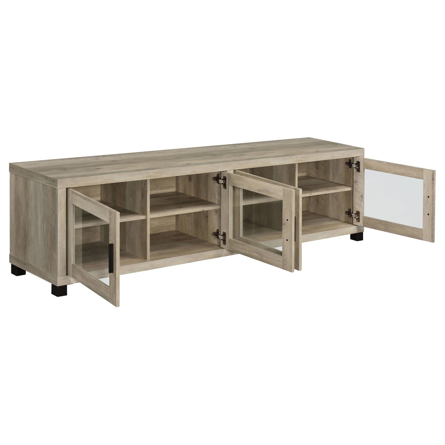 Sachin 3 - piece Entertainment Center With 79" TV Stand Antique Pine | Coaster | Home Elegance USA
