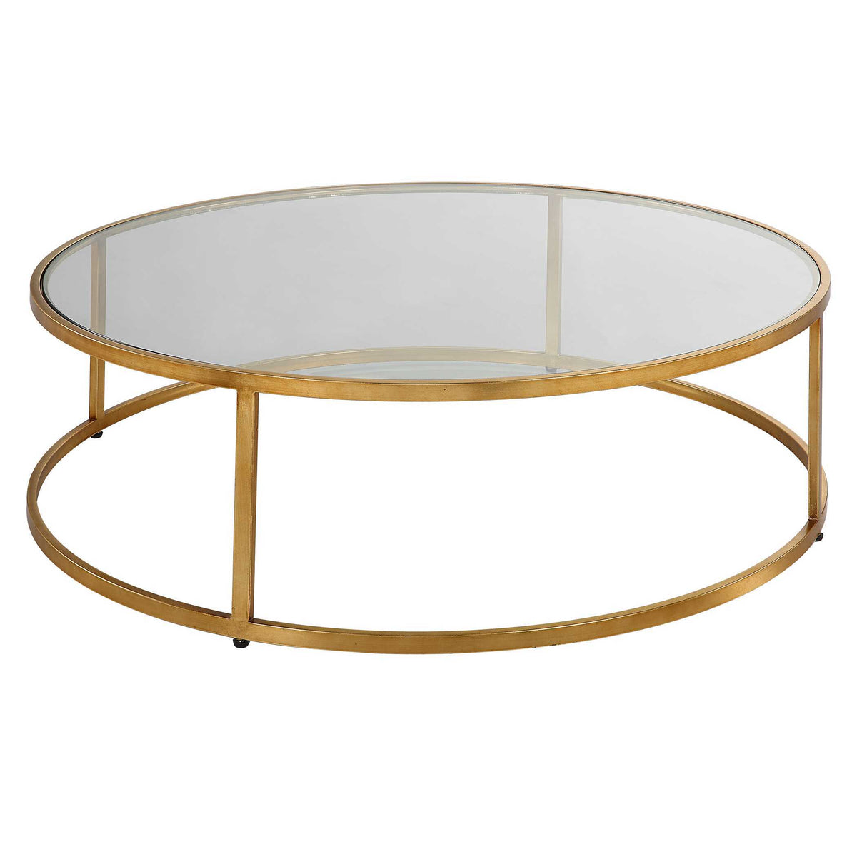 Radius Modern Circular Coffee Table - Gold by Uttermost - View 4