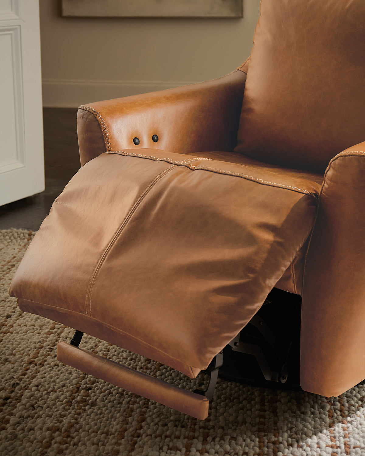 Beau Swivel With Power Footrest - Light Brown by Hooker Furniture - View 2