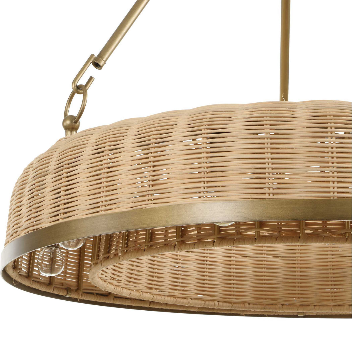 Ladakh 9 Light Round Wicker Pendant - Gold by Uttermost - View 12