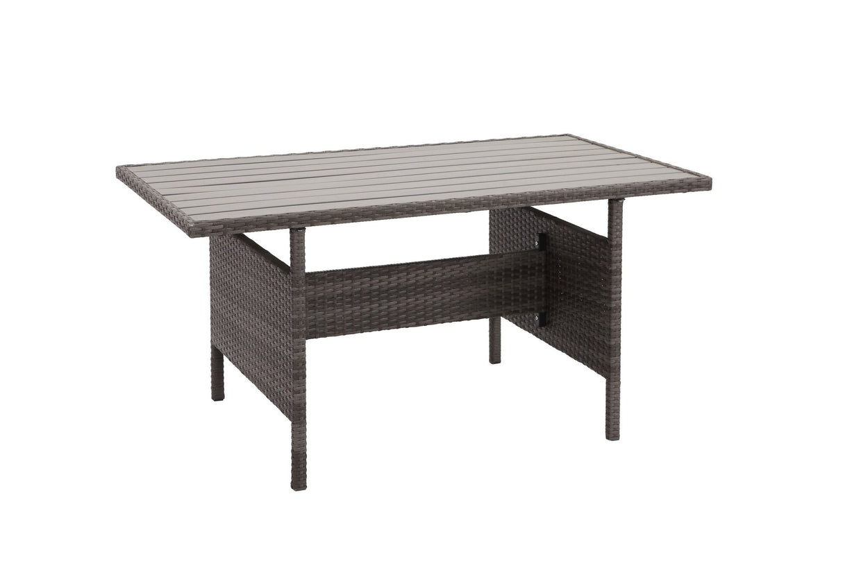 7 - Pieces PE Rattan Wicker Patio Dining Sectional Cusions Sofa Set with Grey cushions | Home Elegance USA