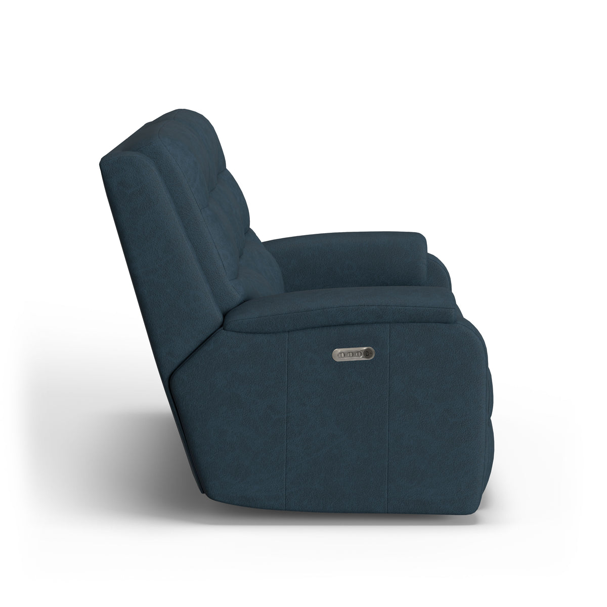 Arlo Transitional Leather Power Reclining Loveseat, Power Headrests & Lumbar | Flexsteel