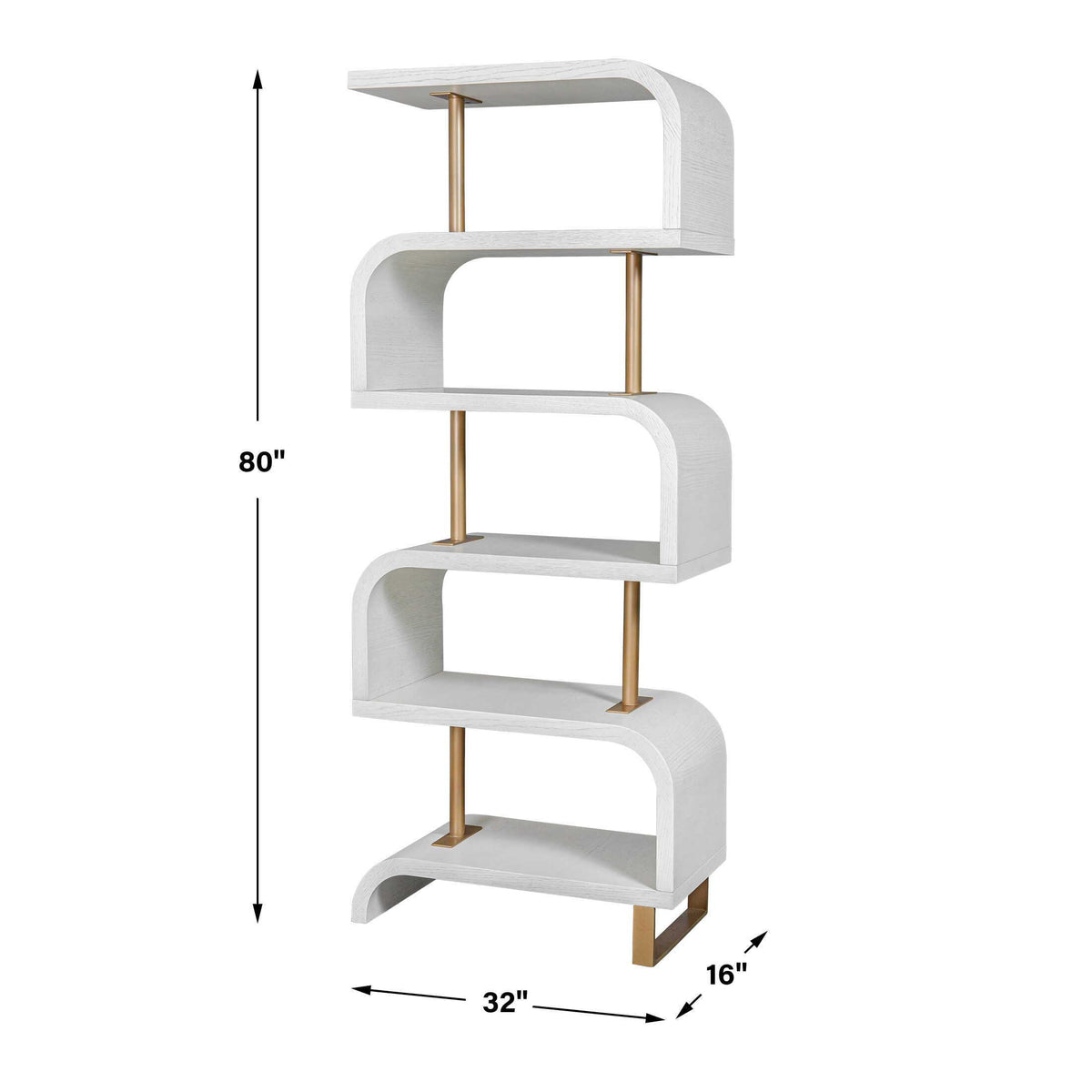 Bia Etagere - White by Uttermost - View 6
