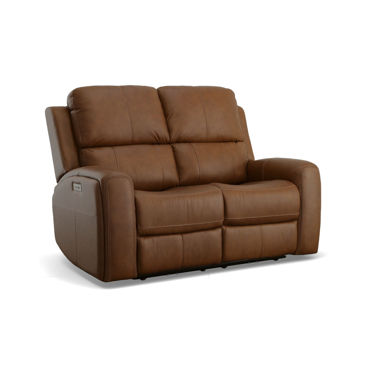 Linden Power Reclining Loveseat With Power Headrests & Lumbar - Caramel | Flexsteel