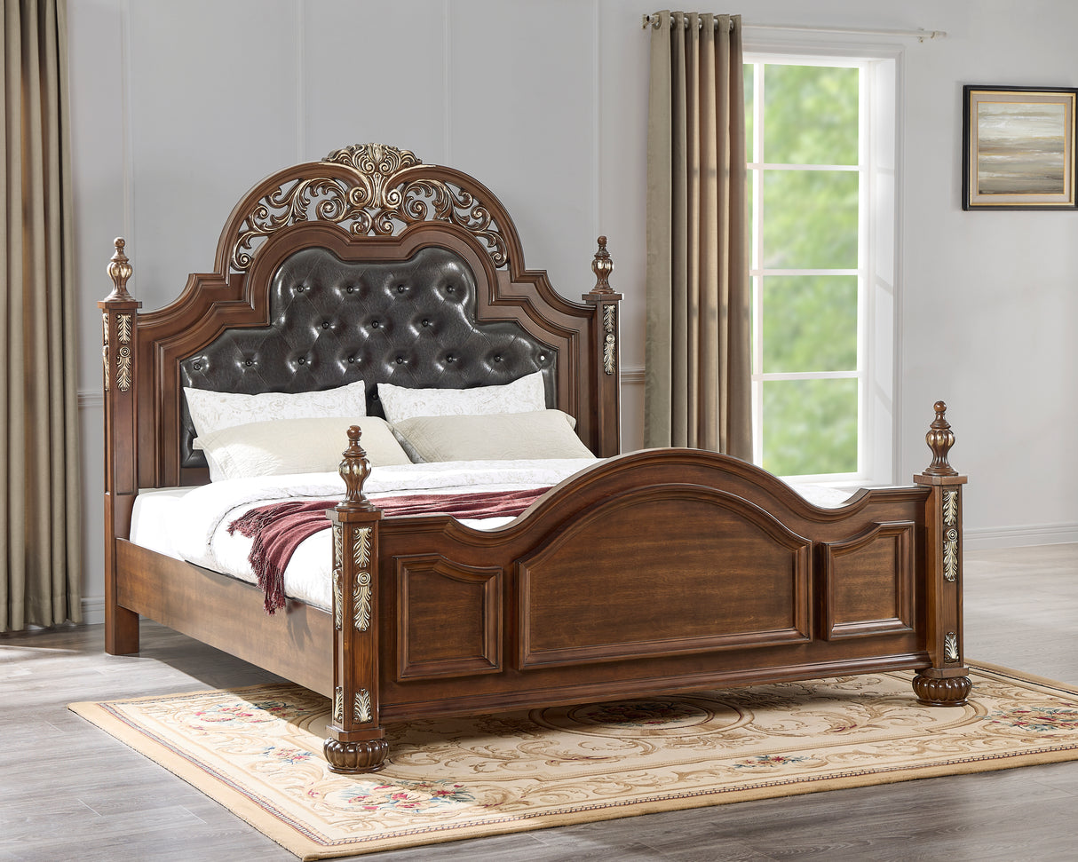 Lyon G07100A-QB Queen Bed , Cherry